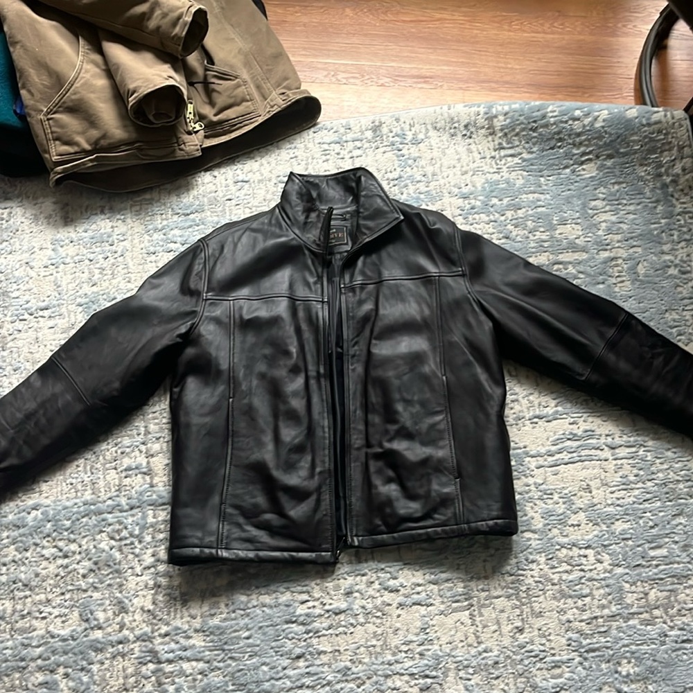 Joseph A Bank Reserve Leather Jacket
